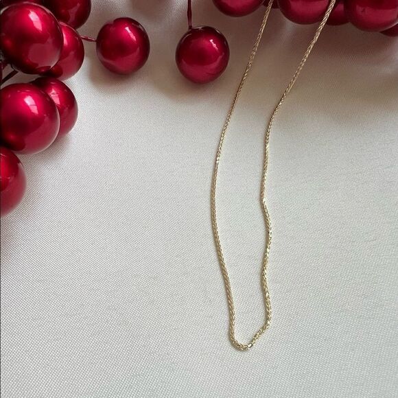 14k solid gold wheat chain Necklace | perfect gift | 14K Whe… - Picture 3 of 3